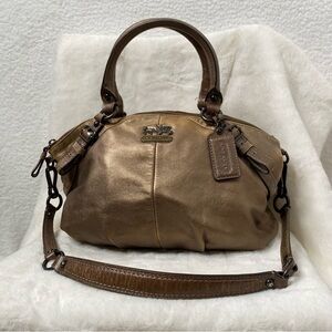 Coach metallic gold genuine leather vintage bag